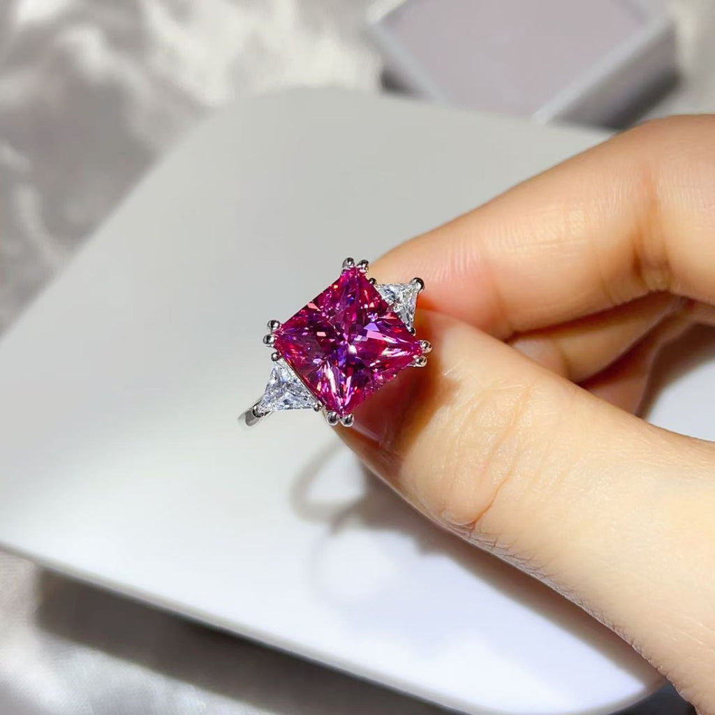 5 CARAT MOISSANITE .925 STERLING SILVER RING RINGS