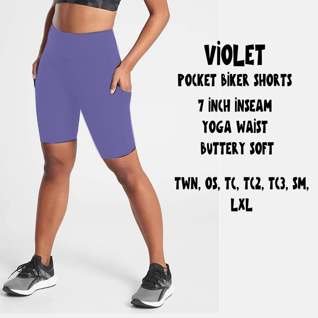 POCKET BIKER SHORTS-VIOLET Shorts