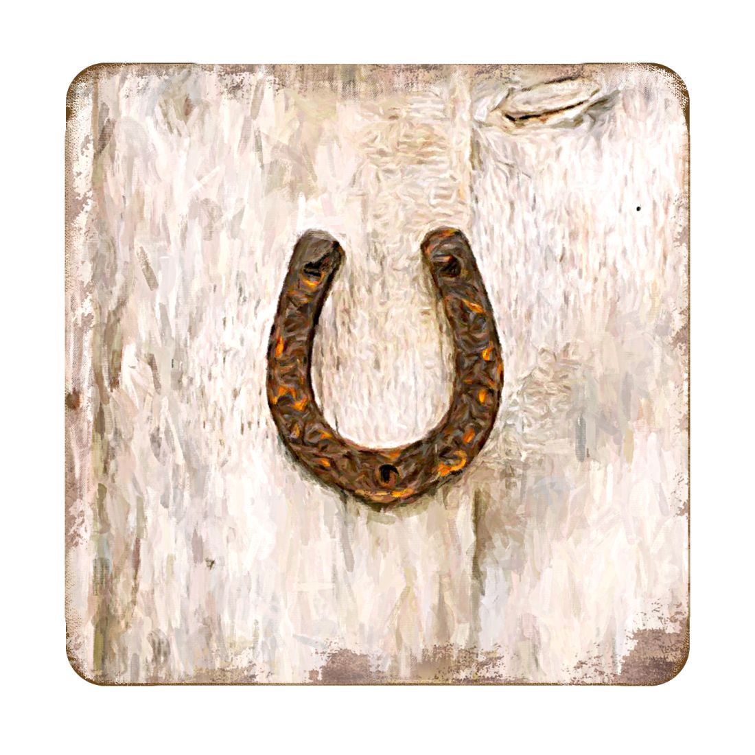 Horseshoe Art Wooden Cork Coasters Gift Set of 4 by Nature Wonders - Nature Wildlife Decor - 8198622C-S4 Coasters