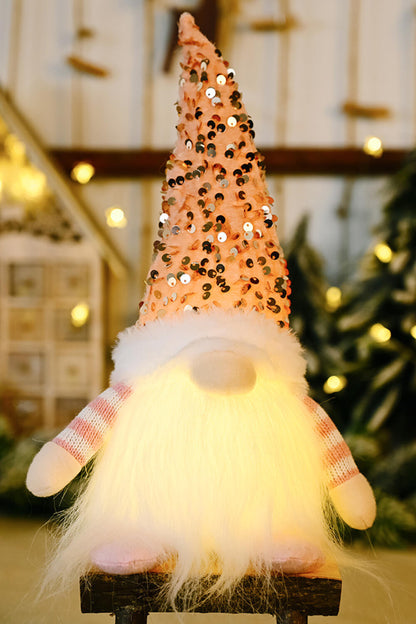 3-Pack Sequin Light-Up Christmas Gnomes