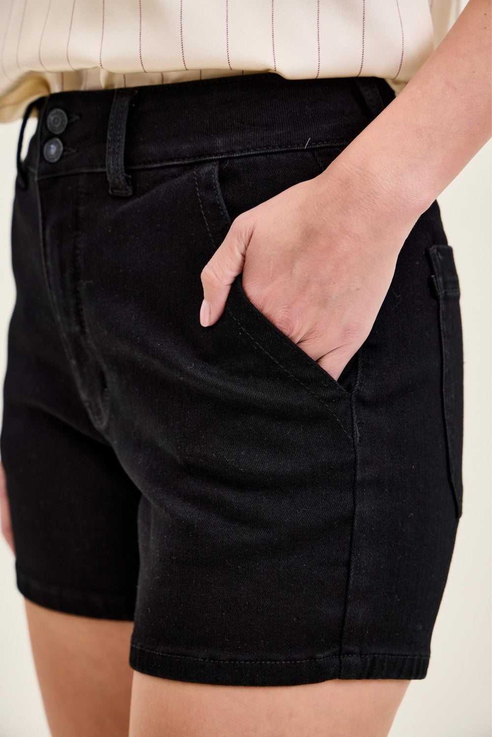 JUDY BLUE HIGH-WAISTED TROUSER SHORTS Judy Blue Denim