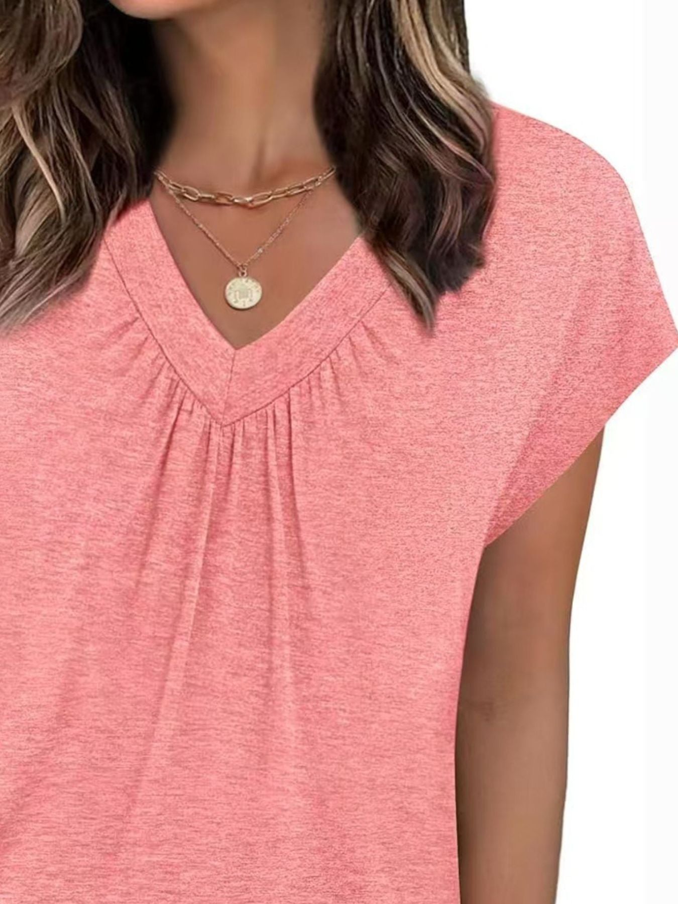 V-NECK RELAXED FIT T-SHIRT Tops