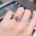 1 CARAT MOISSANITE .925 STERLING SILVER RING