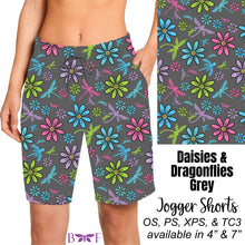 Load image into Gallery viewer, Daisies &amp; Dragonflies Grey Capris and shorts

