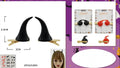 Horned hair clips in black or orange for cosplay or halloween.