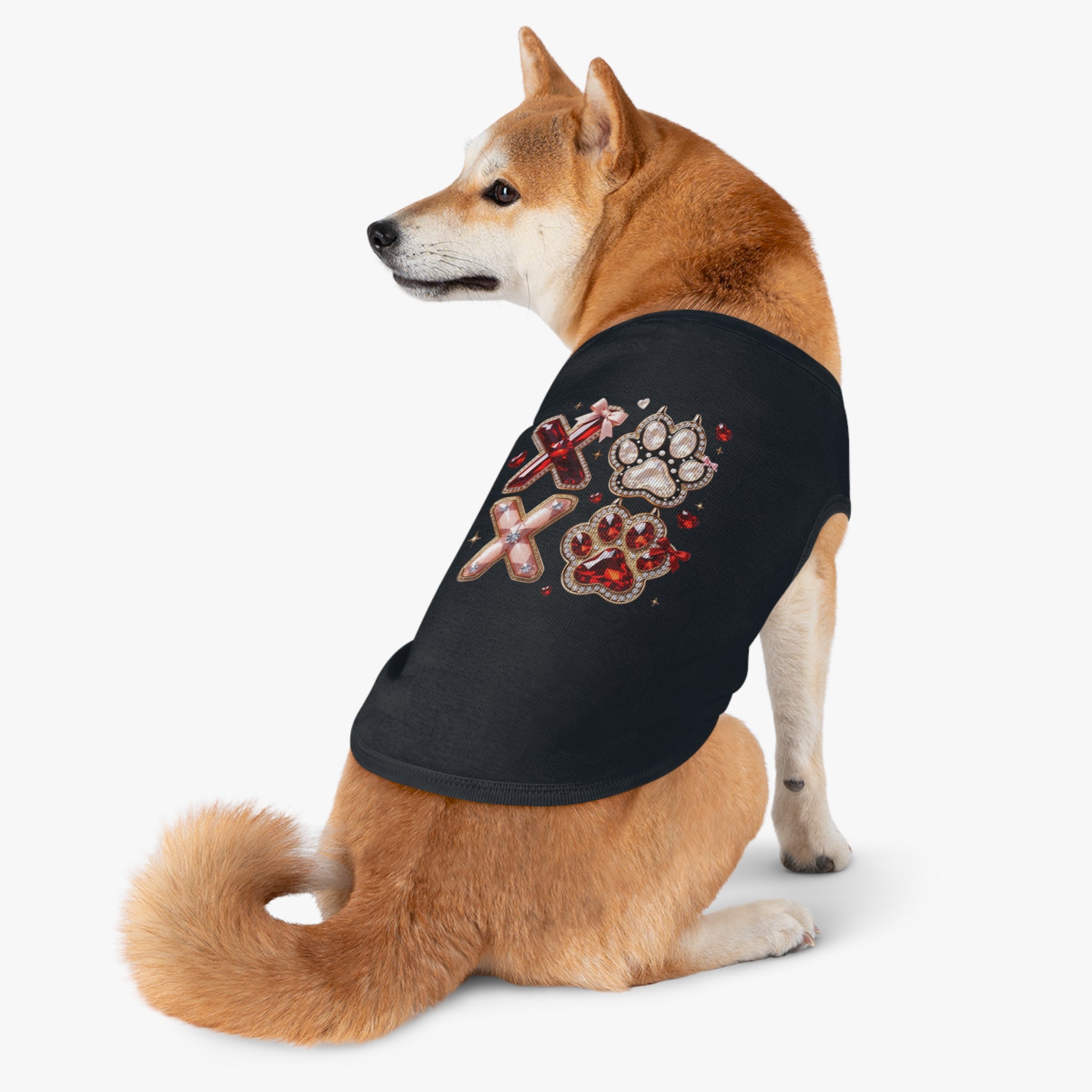 PET TANK TOP - SPARKLING PAW XOXO JEWEL DESIGN Pets