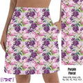 Purple Floral capris and skorts with pockets