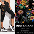 EMBROID BLACK FLORAL-CAPRI capri