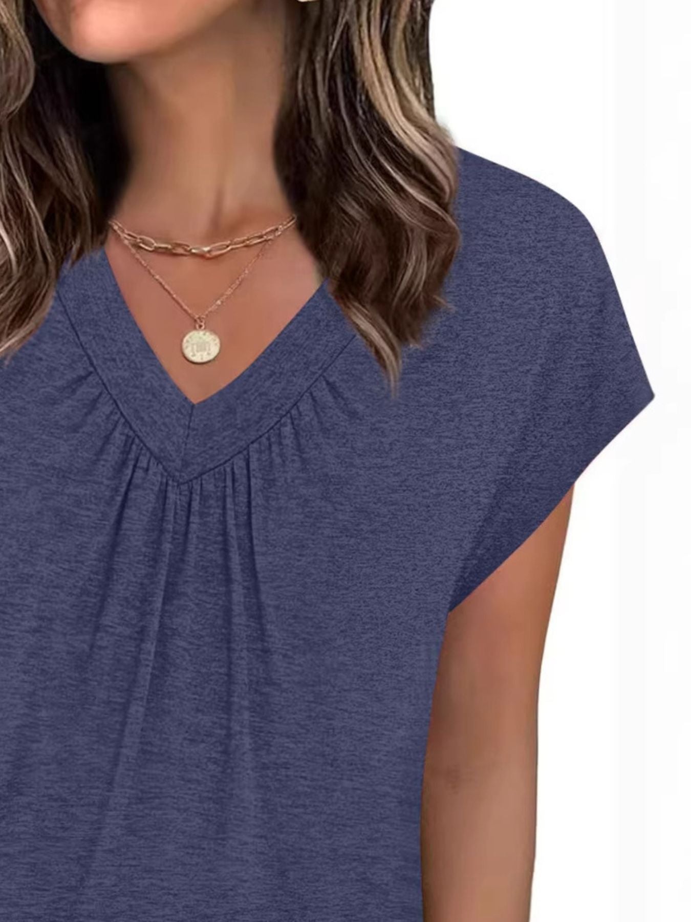 V-NECK RELAXED FIT T-SHIRT Tops