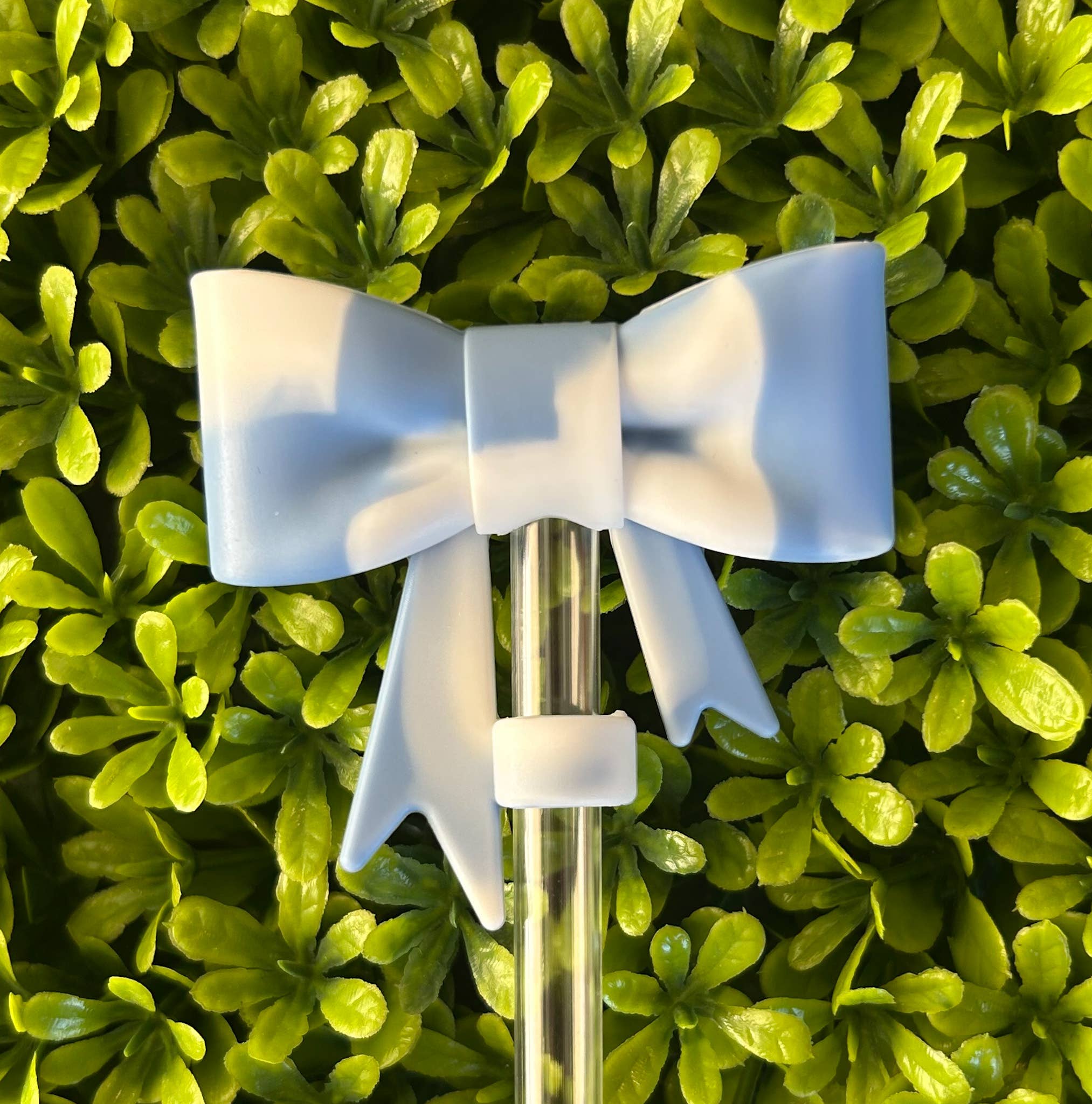 Tie Dye Bow Straw Topper
