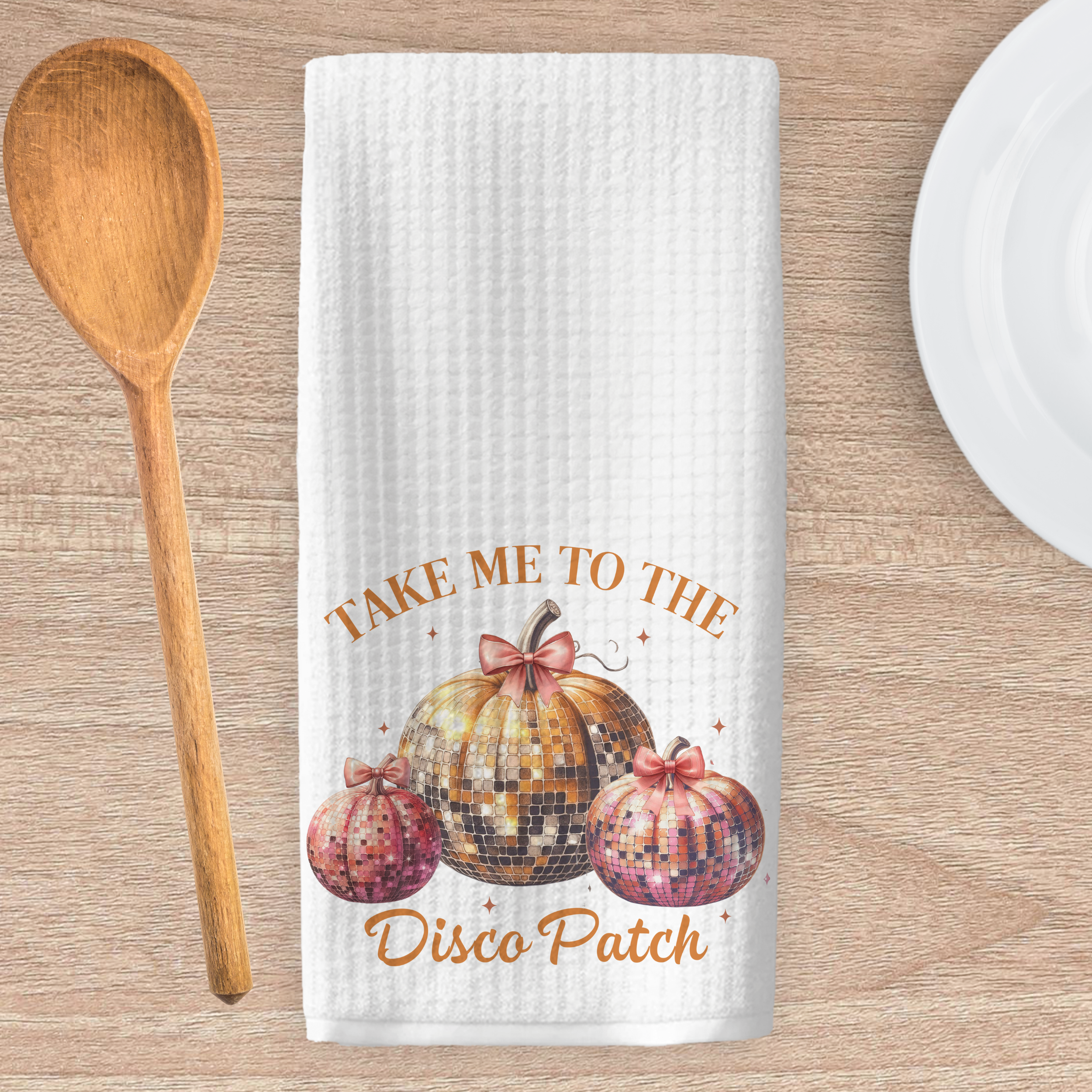 TAKE ME TO THE DISCO PATCH KITCHEN TEA TOWEL