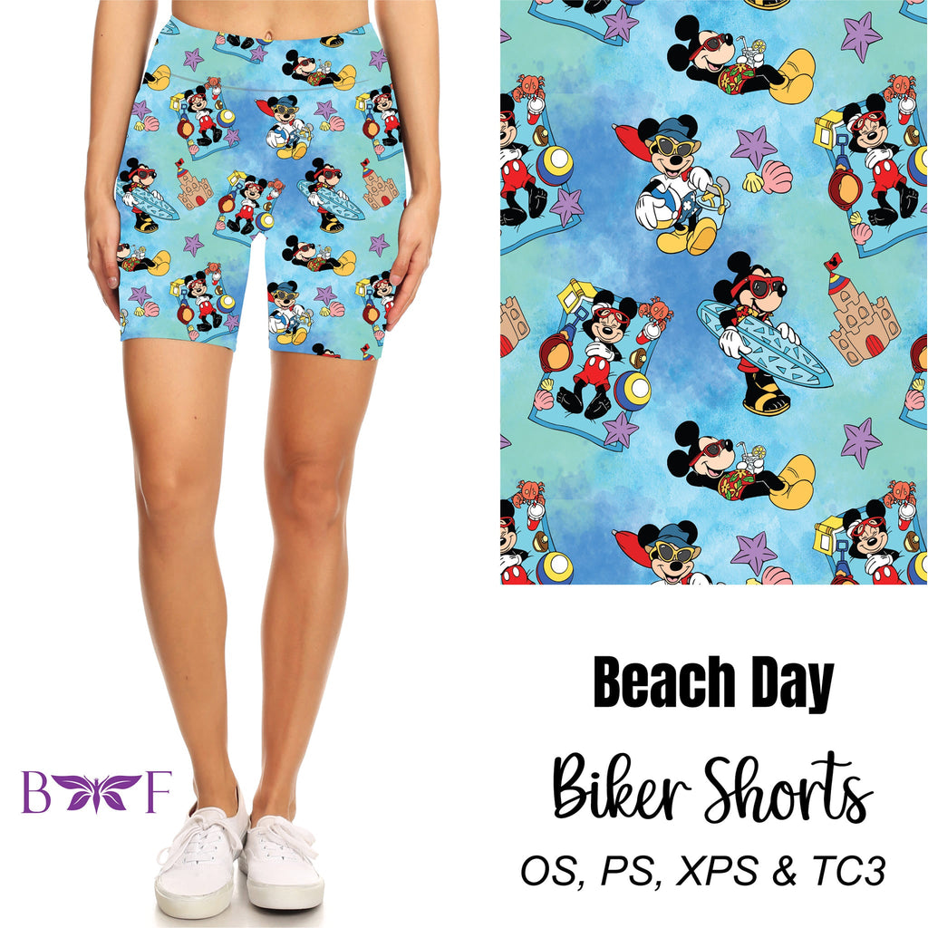 Beach Day leggings, capris, and biker shorts