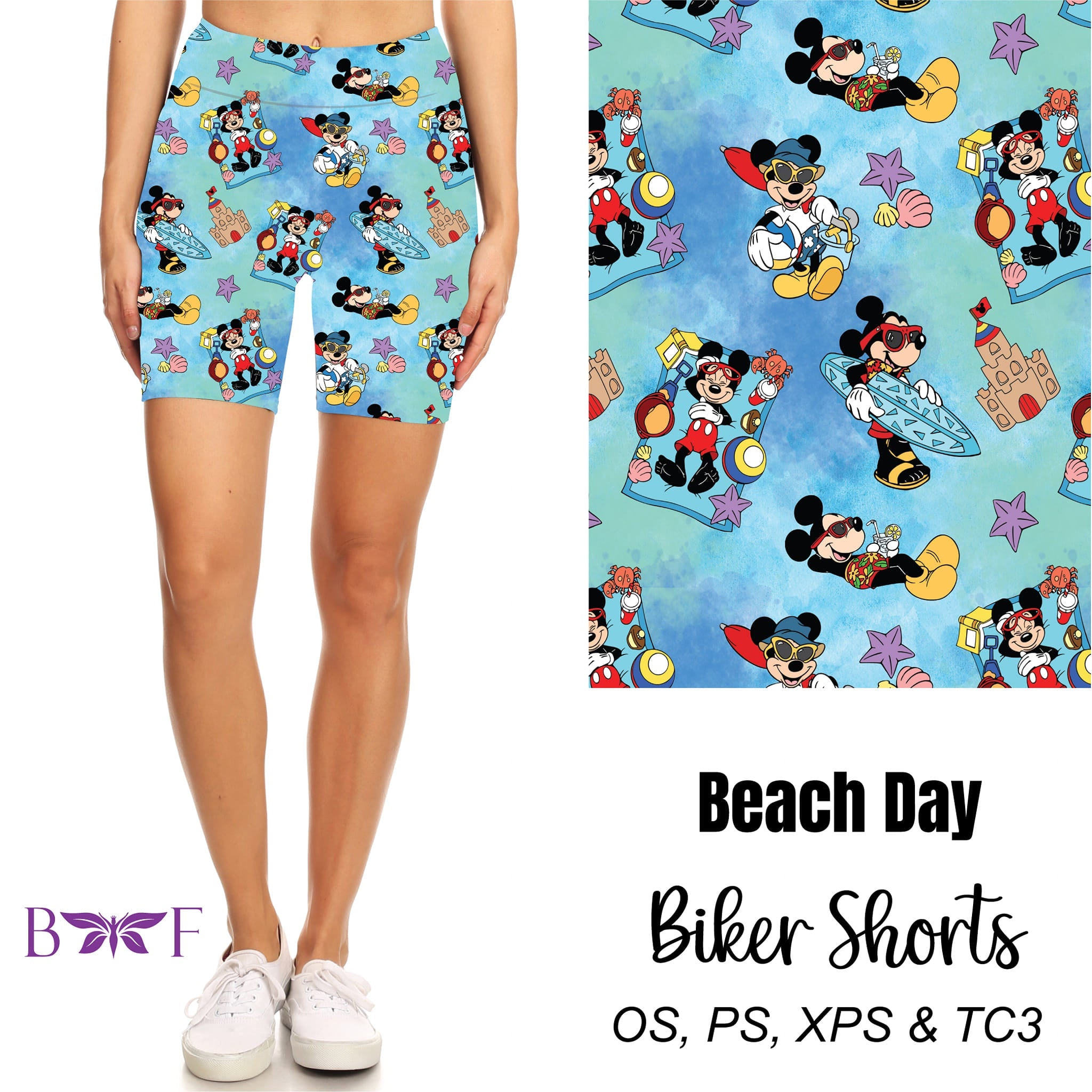 Beach Day leggings, capris, and biker shorts