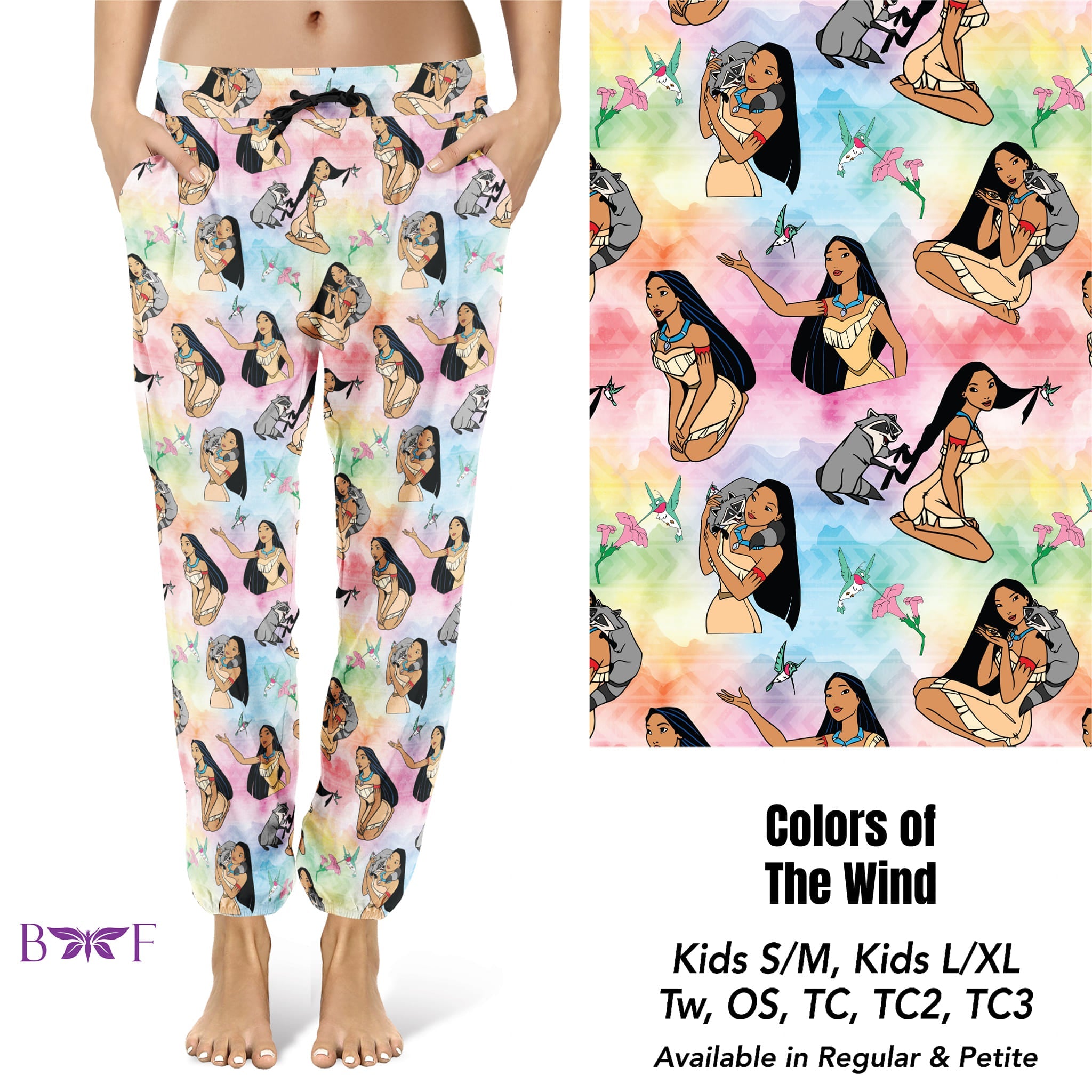 Colors of The Wind kids leggings with pockets