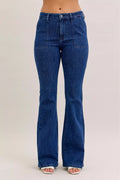 Judy Blue High Waist Flare Jeans with Front Patch Pockets Denim