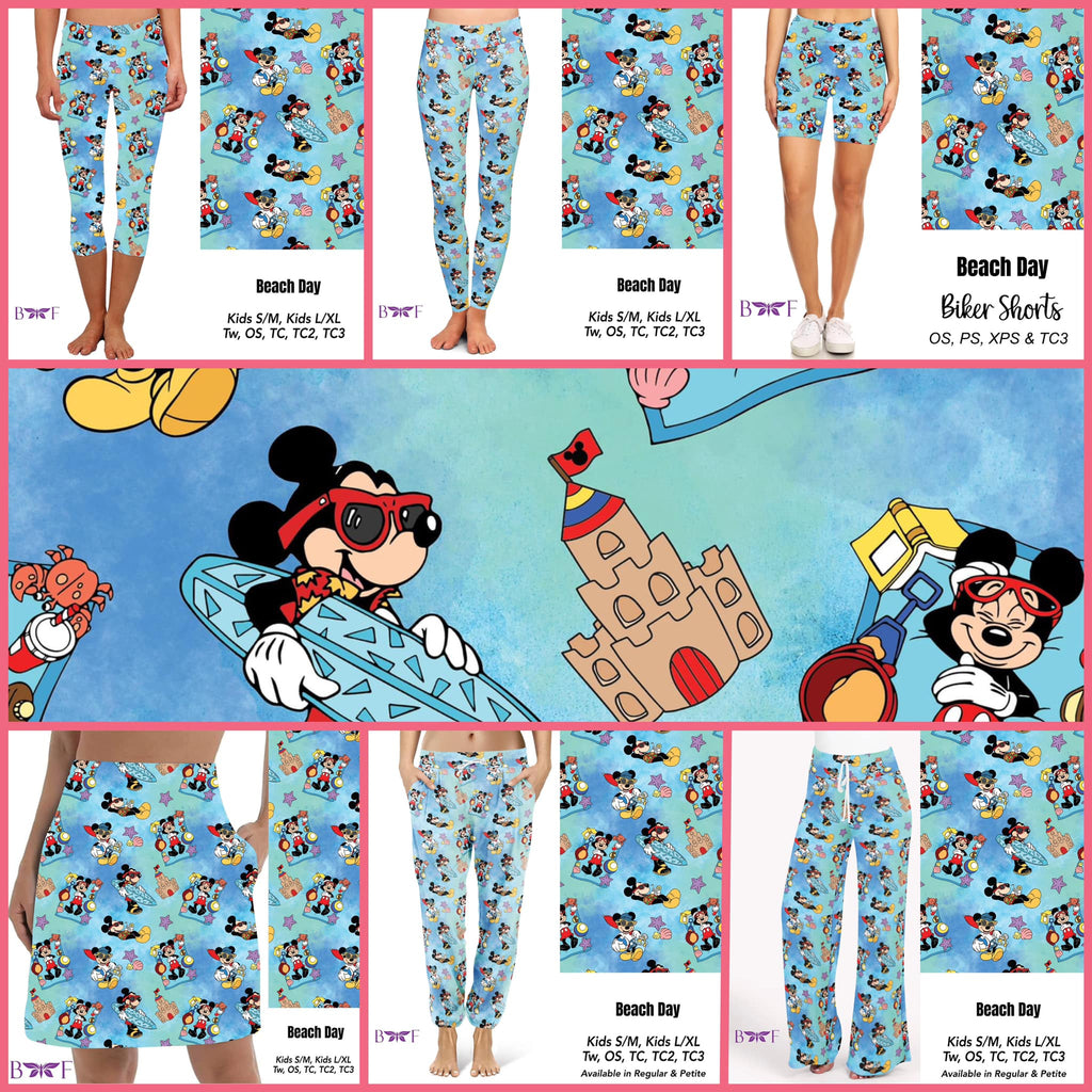 Beach Day leggings, capris, and biker shorts