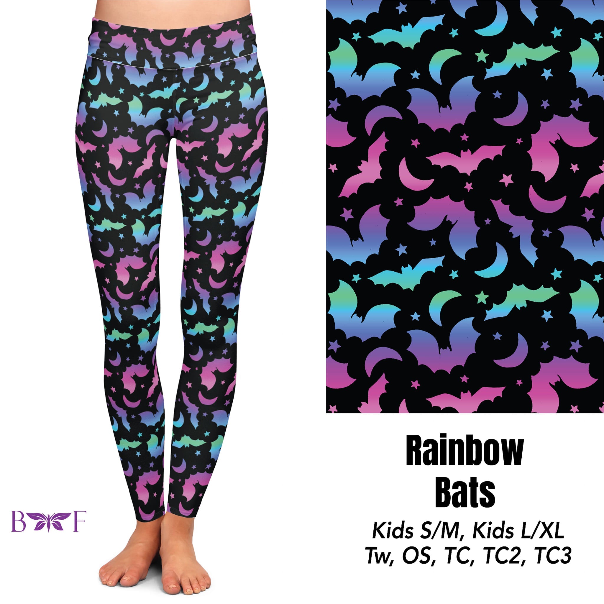 Rainbow Bats Capris and skorts with pockets