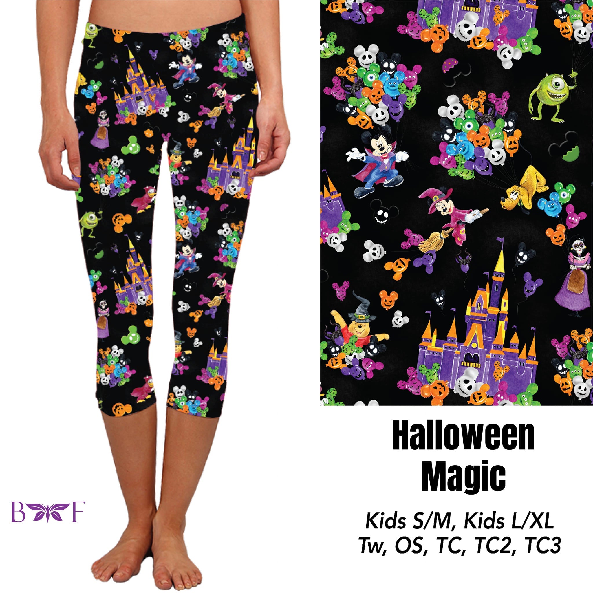Halloween Magic Capris,skorts,leggings, and bike shorts with pockets