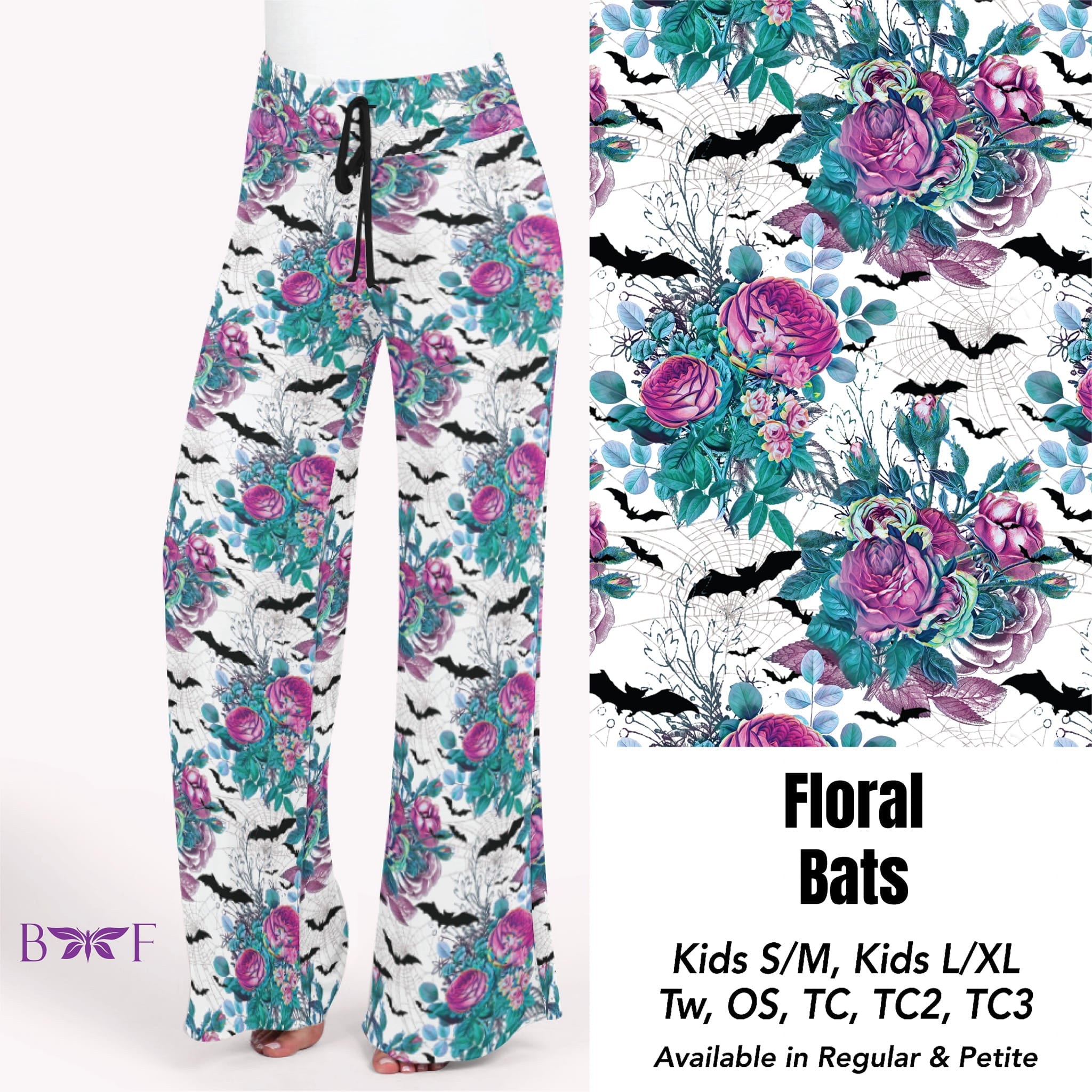 Floral Bats Capris and skorts with pockets