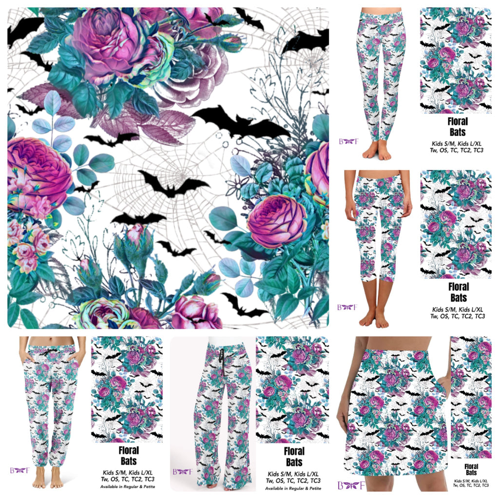 Floral Bats Capris and skorts with pockets