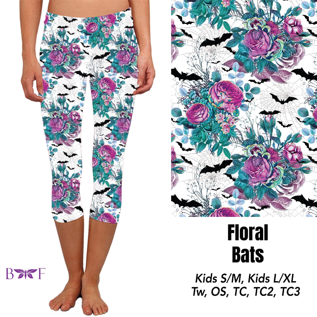 Floral Bats Capris and skorts with pockets