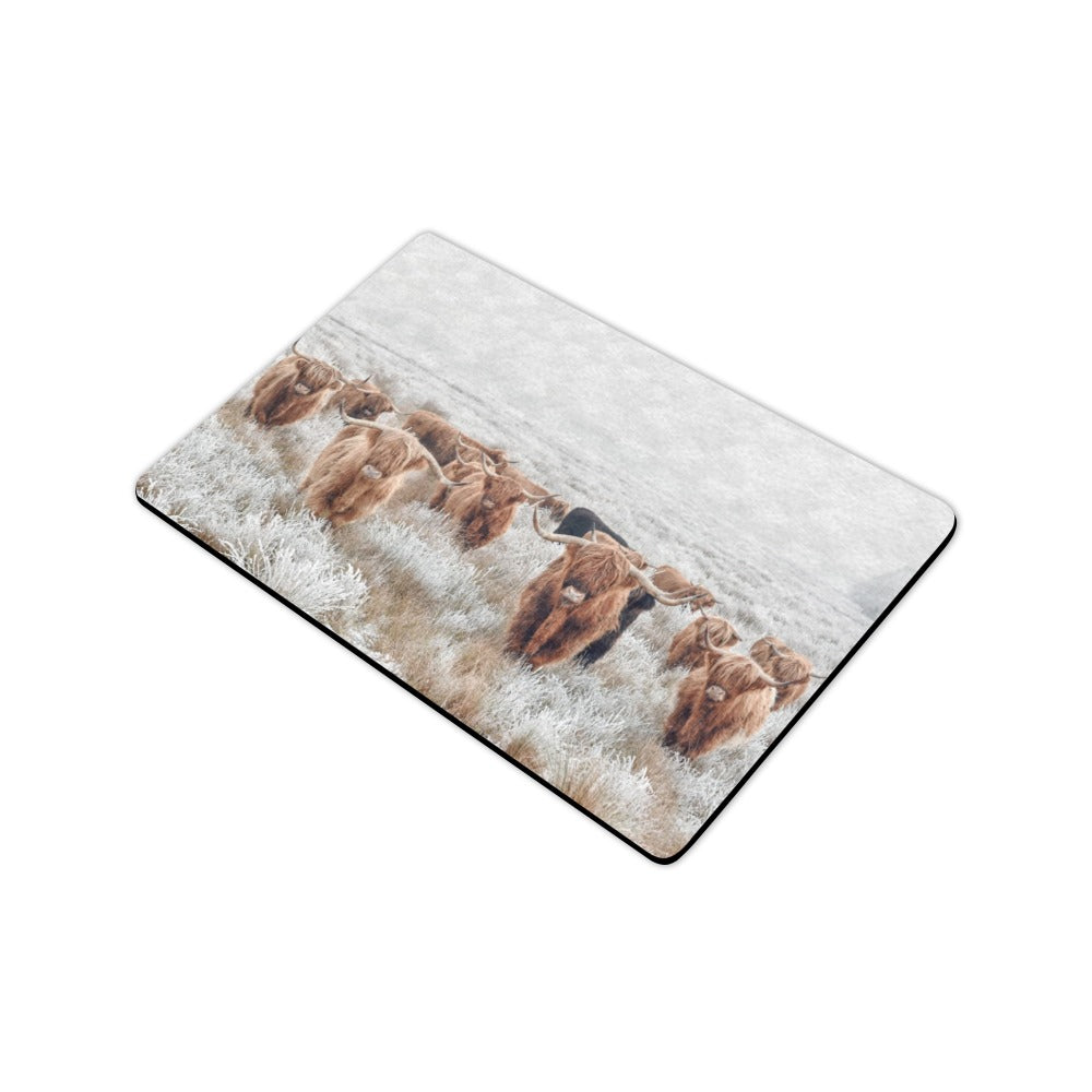 HIGHLAND COW HERD DOOR MAT 24X16" - MADE IN THE USA Doormats