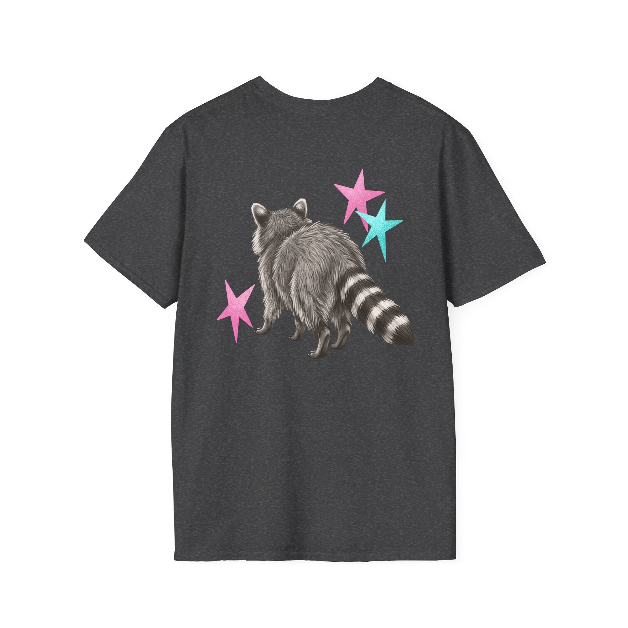 SEE YOU SOON, RACCOON TSHIRT - RETRO STARS GRAPHIC TEE (FRONT AND BACK) T-Shirt