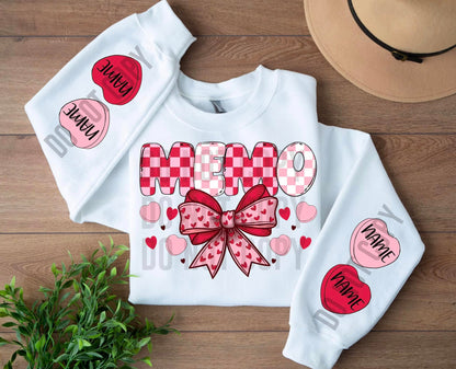 CANDY HEART NAME SWEATSHIRT COLLECTION (MULTIPLE OPTIONS)