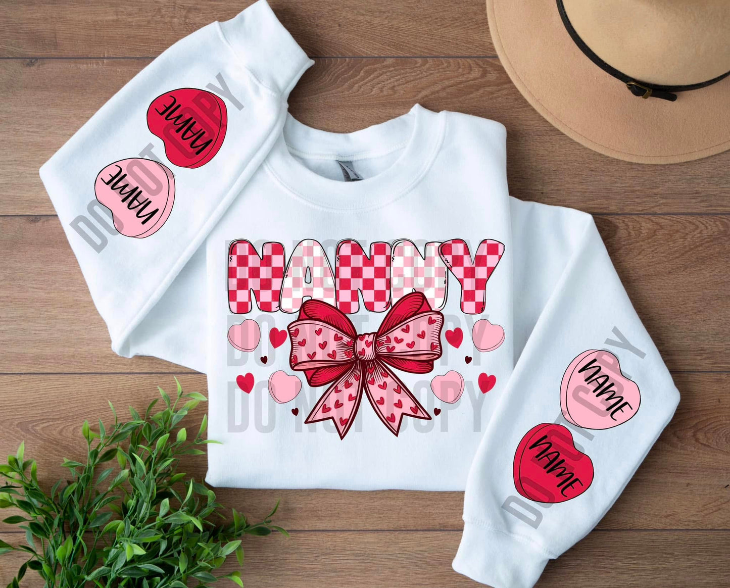 CANDY HEART NAME SWEATSHIRT COLLECTION (MULTIPLE OPTIONS)