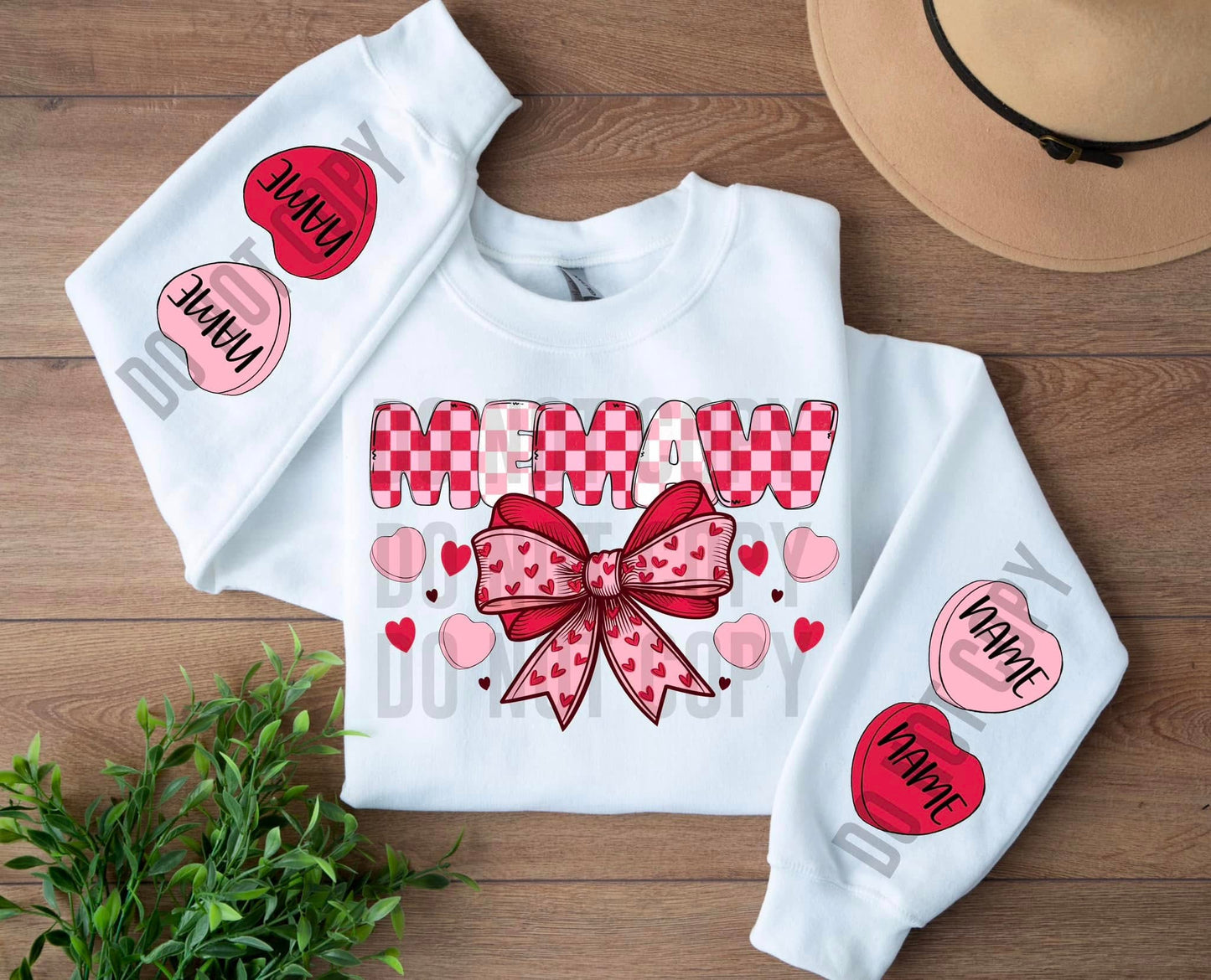 CANDY HEART NAME SWEATSHIRT COLLECTION (MULTIPLE OPTIONS)