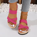 CRISS CROSS OPEN TOE SANDALS sandals
