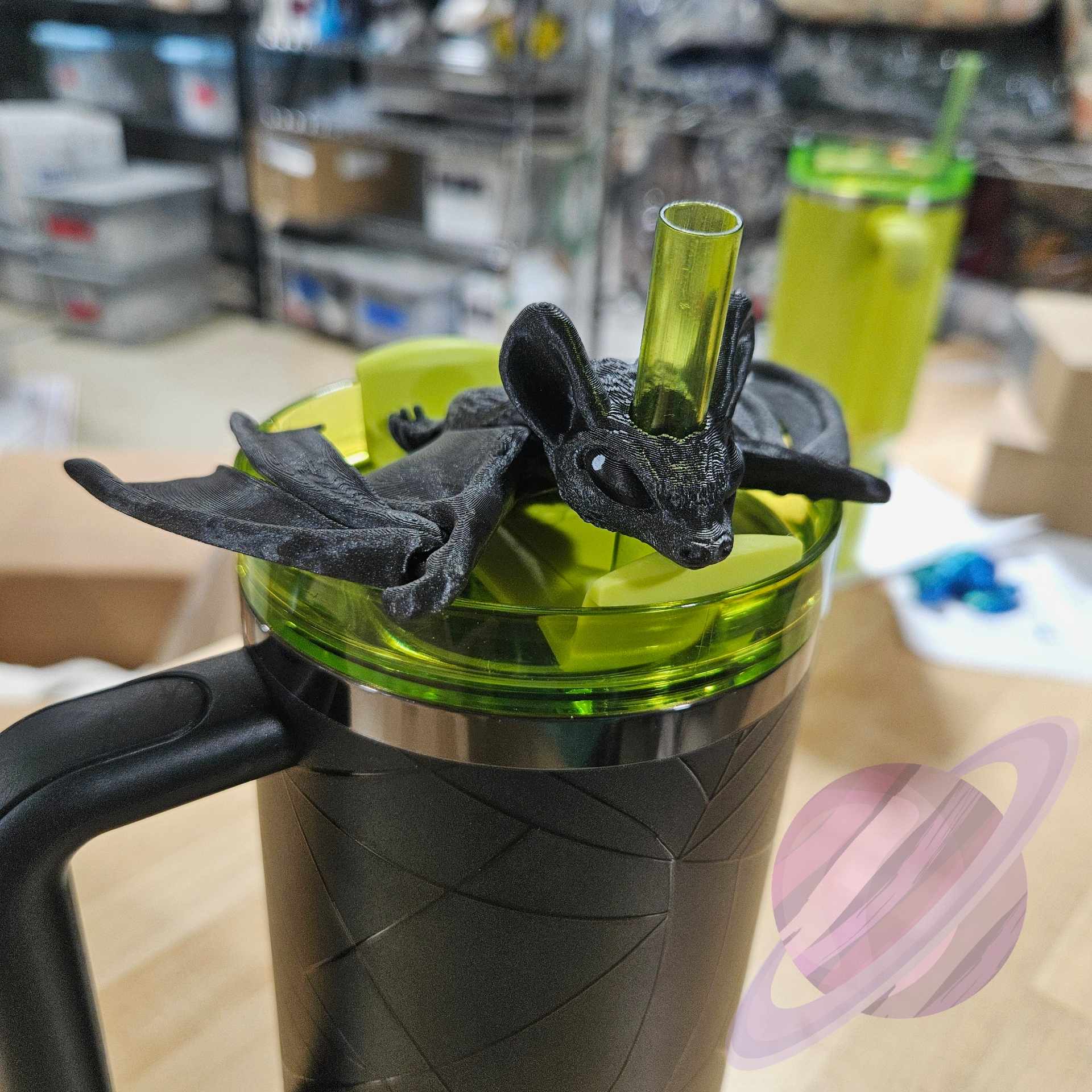 BAT-3D PRINTED STRAW BUDDY straw buddy
