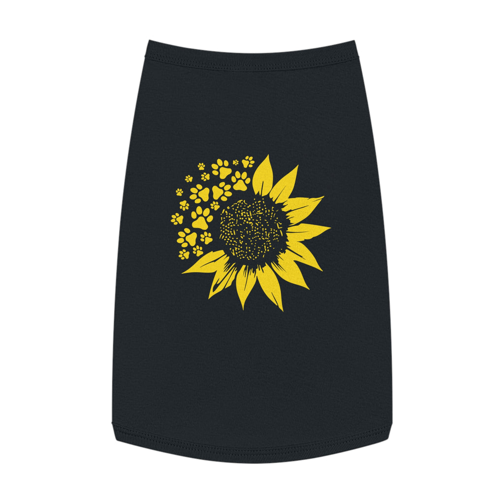 SUNFLOWER PAW PET TANK - YELLOW FLORAL DOG AND CAT SHIRT Pets