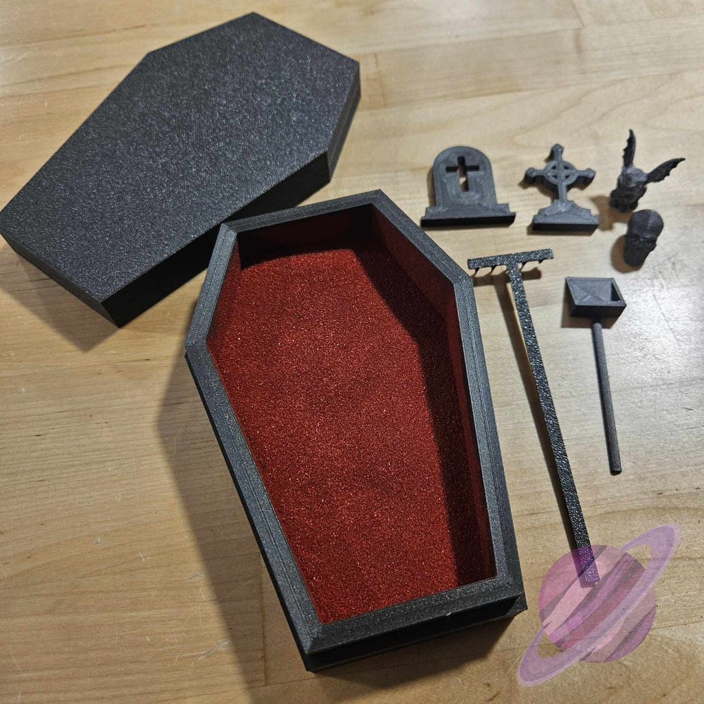3D PRINTED SPOOKY COFFIN ZEN GARDEN 3D Printing