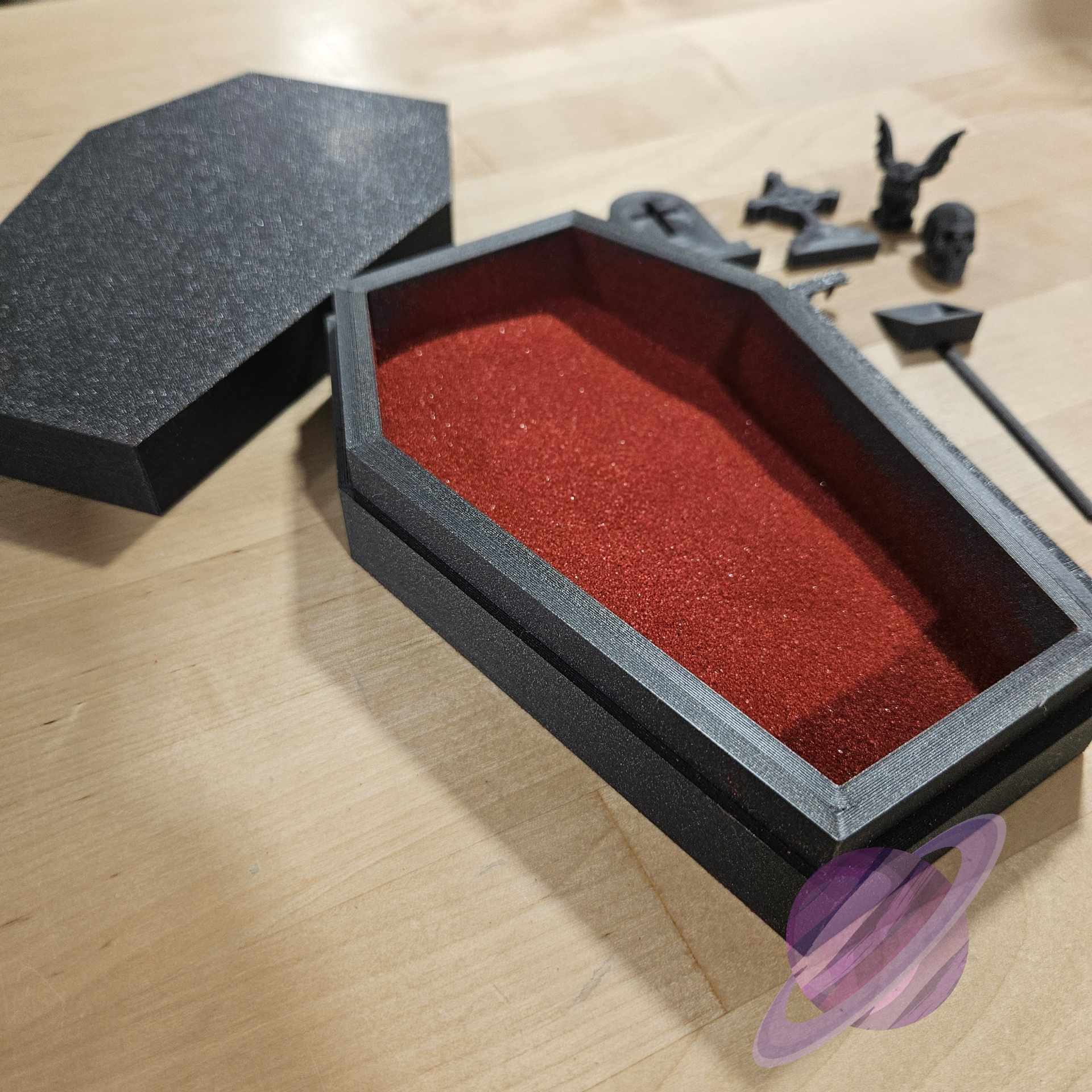3D PRINTED SPOOKY COFFIN ZEN GARDEN 3D Printing