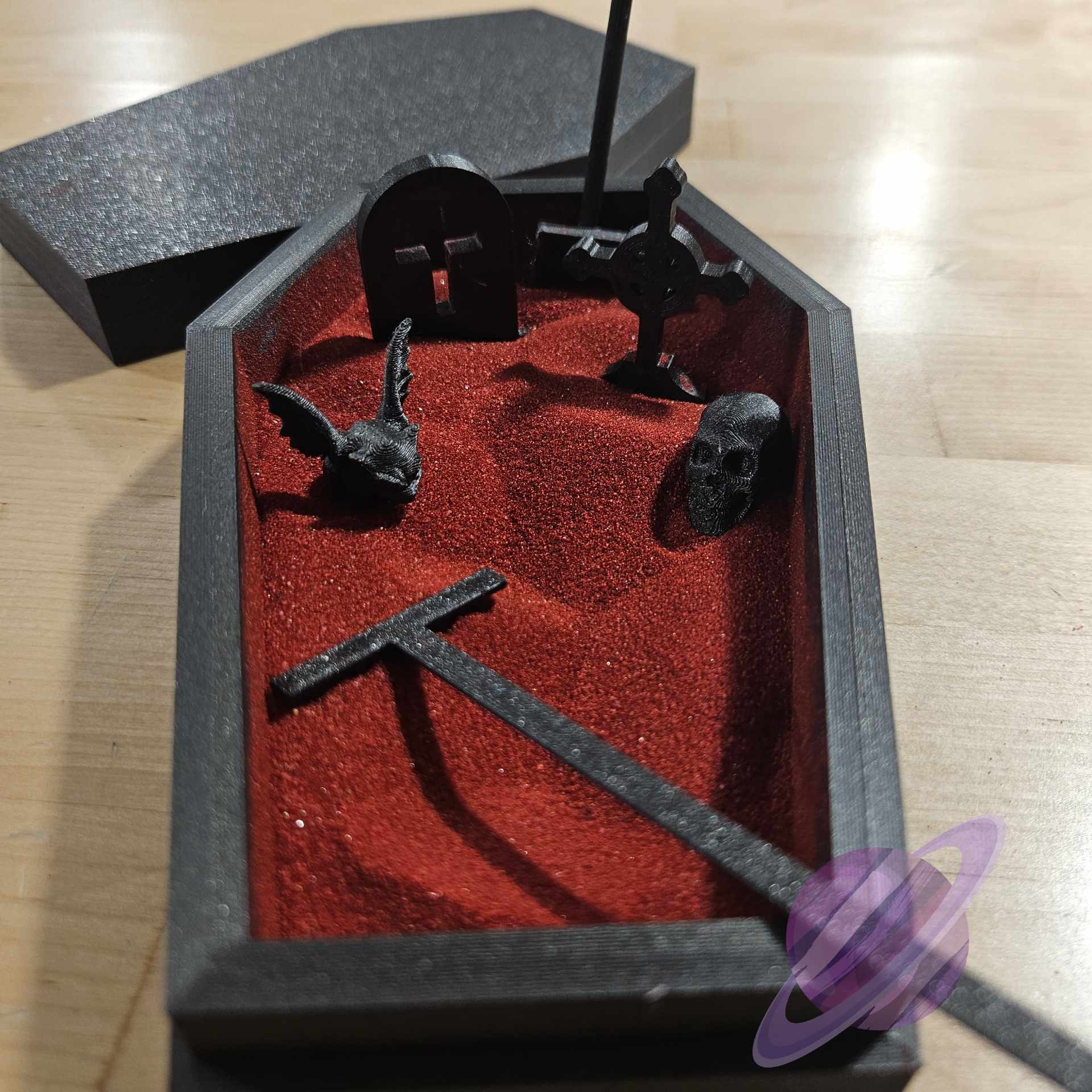 3D PRINTED SPOOKY COFFIN ZEN GARDEN 3D Printing