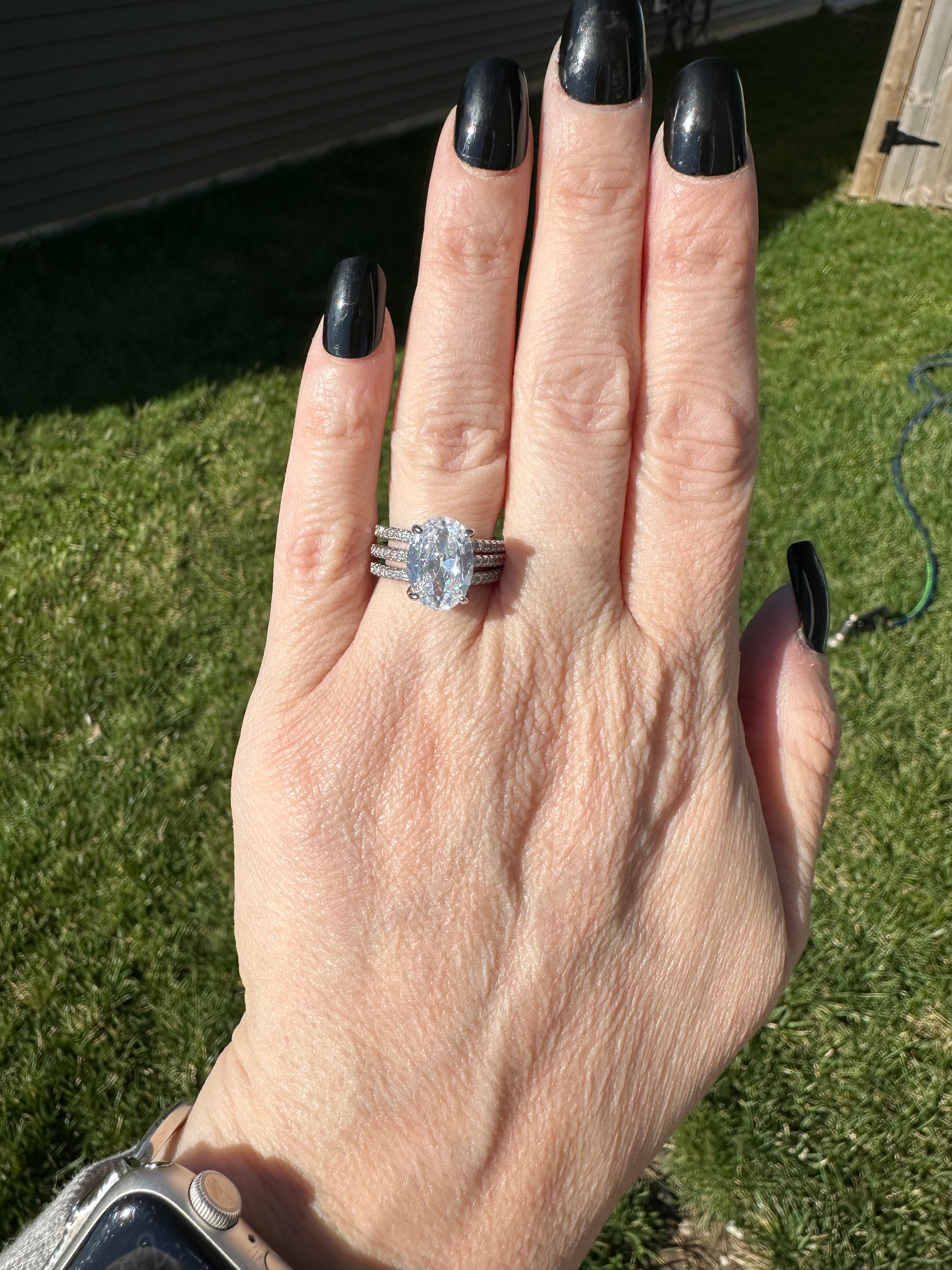 AVELINE OVAL LUXE 3-PIECE RING SET RING
