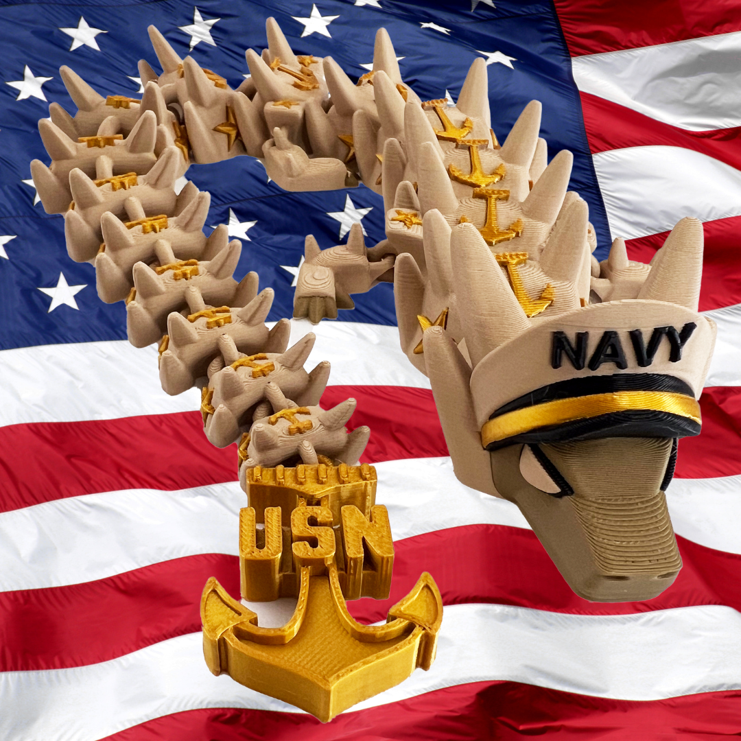 Toy figure of a soldier with 'Navy' hat on an American flag background
