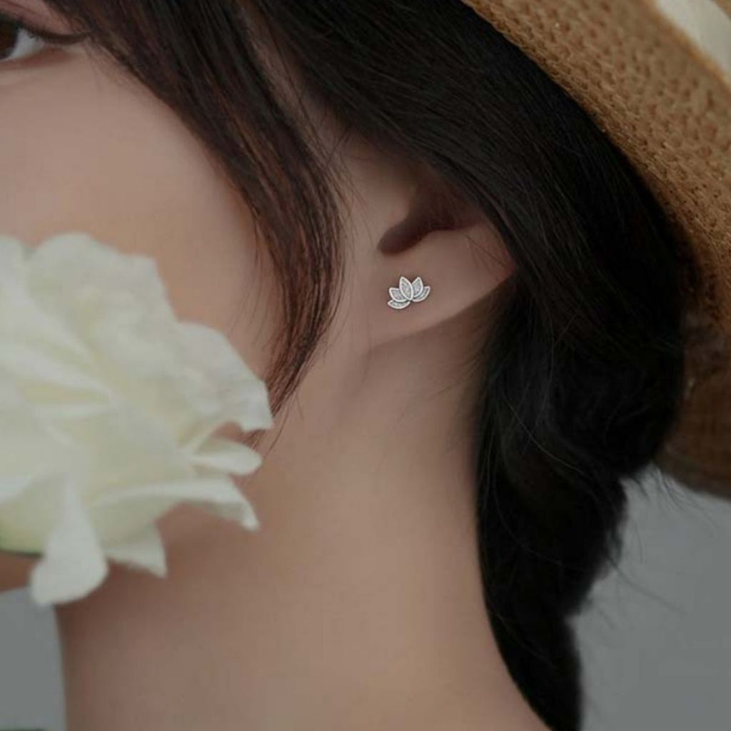 LOTUS FLOWER STUD EARRINGS Earrings