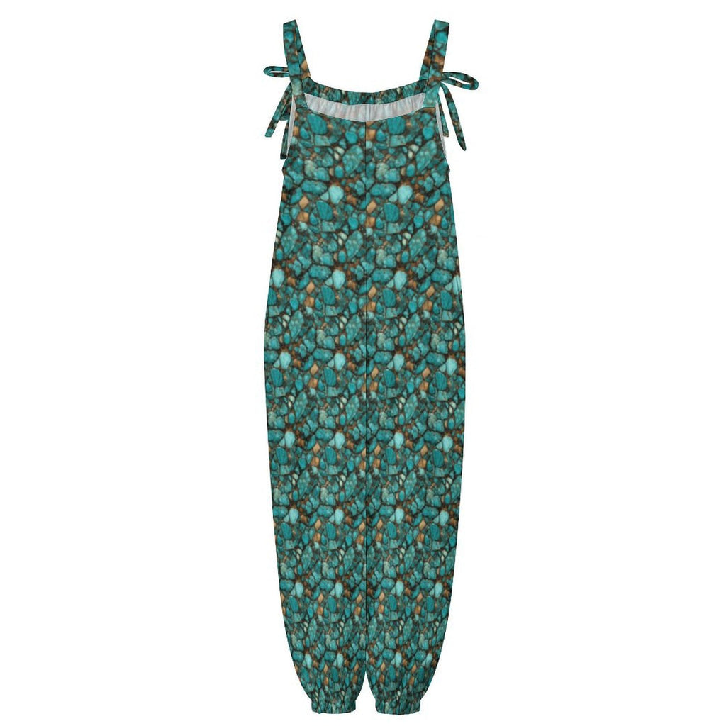 RANCH ALL TURQUOISE OVERALLS JUMPSUIT jumpsuit