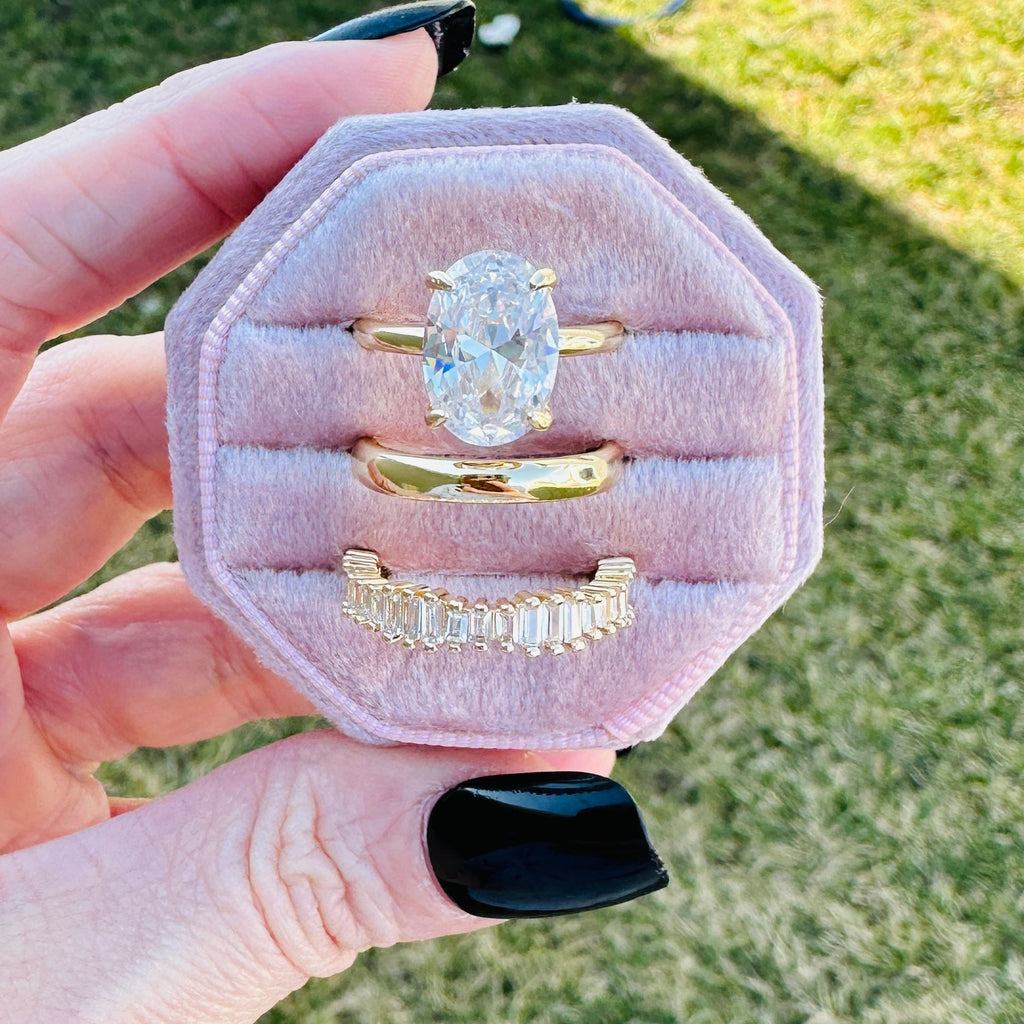 CHRISTINA 3-PIECE OVAL RING SET - GOLD ring