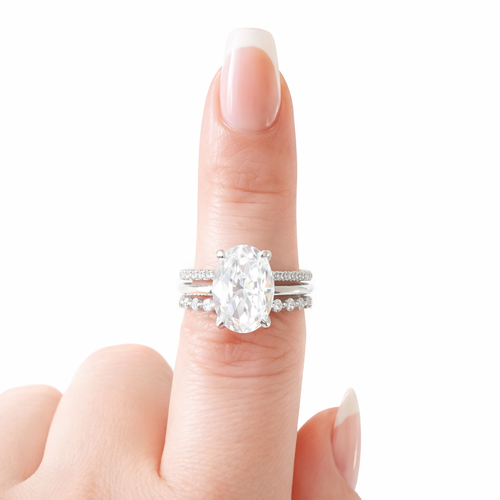 ALESSANDRA 3-PIECE LUXE RING SET - SILVER RING