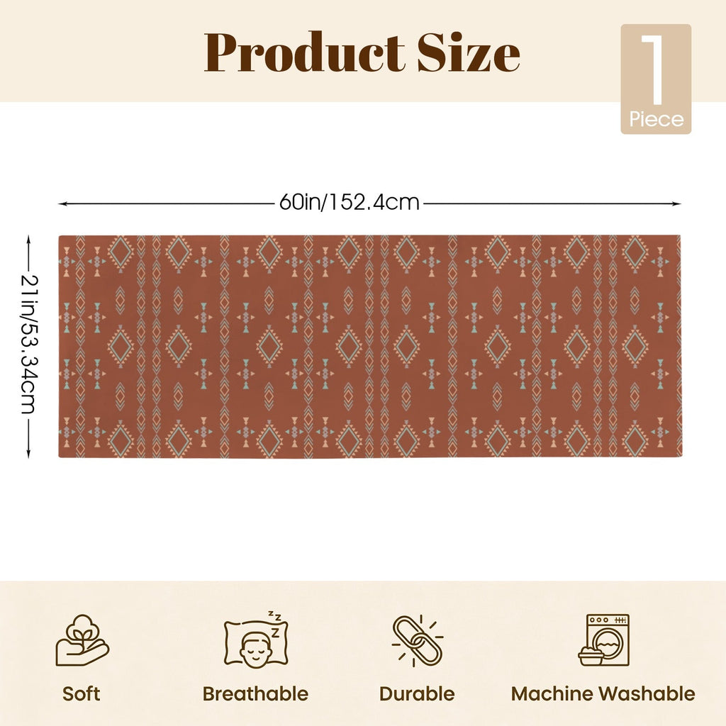 Baha Ranch Brown Aztec Body Pillow Cover Made in America Pillow Case