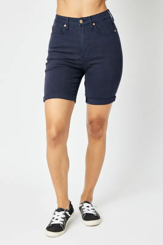 JUDY BLUE HIGH WAIST TUMMY CONTROL BERMUDA SHORTS Judy Blue Denim