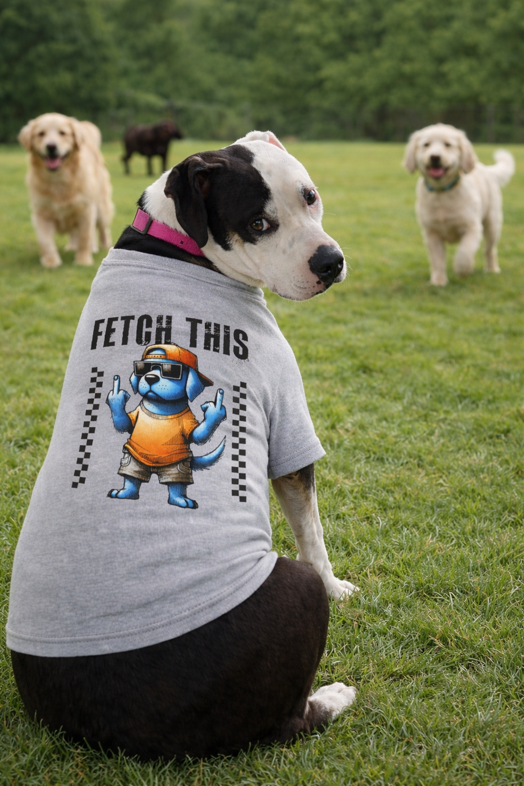 FETCH THIS DOG TANK TOP - FUNNY GRUMPY PUP PET SHIRT Pets