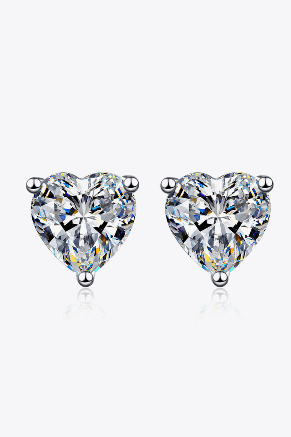 2 CARAT MOISSANITE HEART-SHAPED STUD EARRINGS Earrings
