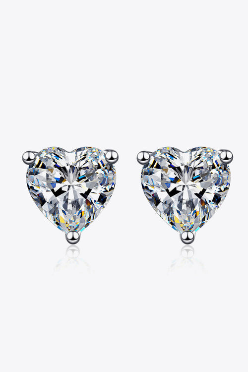2 CARAT MOISSANITE HEART-SHAPED STUD EARRINGS Earrings