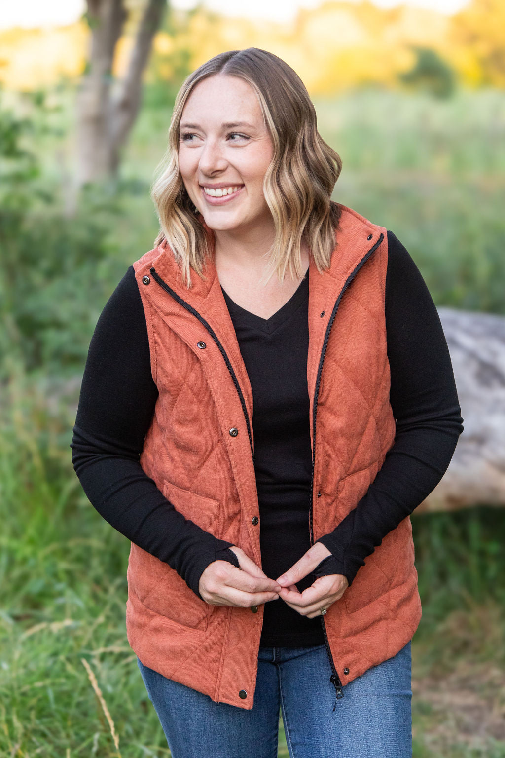 IN STOCK Corduroy Vest - Pumpkin