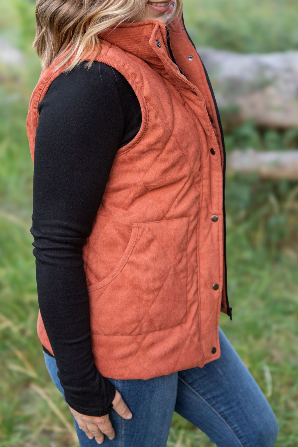 IN STOCK Corduroy Vest - Pumpkin