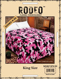 AMAZING COLOR COMBINATION OF PINK BLACK AND HOT PINK KING OVERSIZED BLANKET
